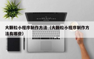 无棣大颗粒小程序制作方法（大颗粒小程序制作方法有哪些）